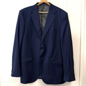 John Vizzone Barneys New York 46L Blazer Sport Coat Italy 100% Wool Blue